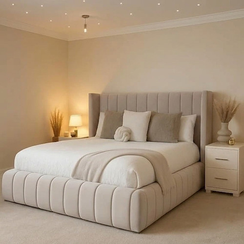 Winged panel bed - panel, frame