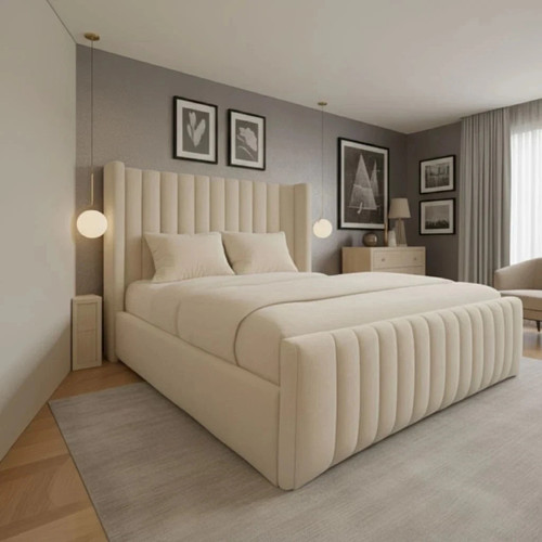 Winged panel bed - bed, frame