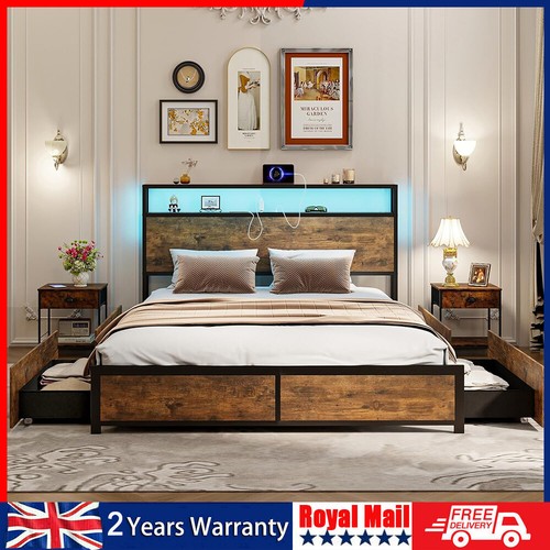 4ft6 double bed - 4ft6, metal