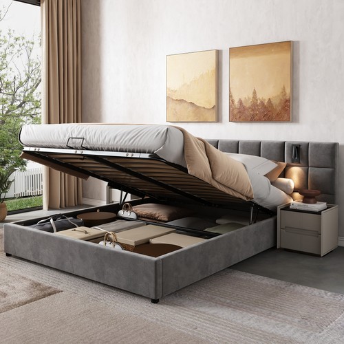 Upholstered bed double - bed,,