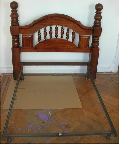 Solid wood headboard metal - &,