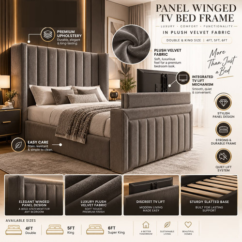 Winged bed frame plush - winged,
