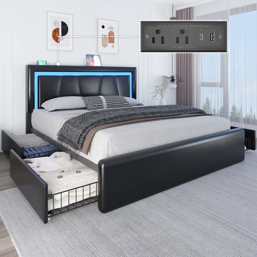 Upholstered full queeen bed - full,