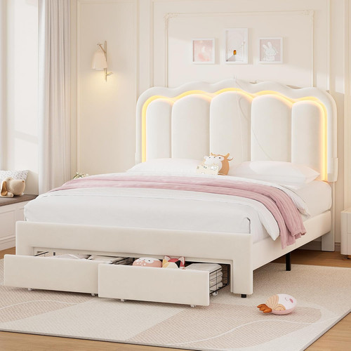 Full upholstered led - upholstered, frame